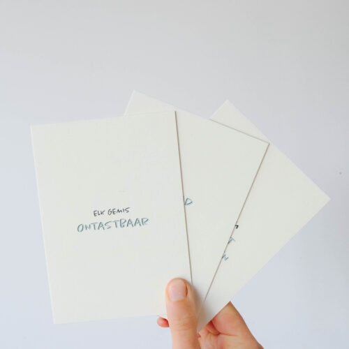 set troostkaarten op papier uit katoenvezels met opschrift originele rouwkaart